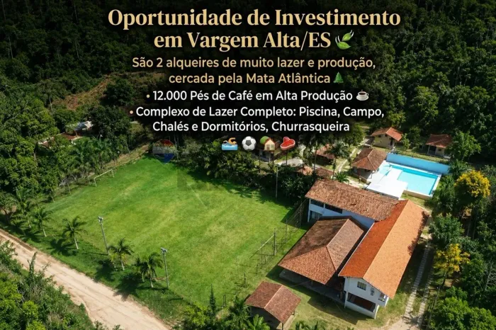 Área de Lazer do Quintino. Uma Propriedade Rural em Vargem Alta/ES com Pousada, Piscina, Á