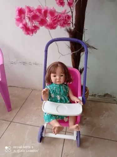 Bebê rebom com carrinho