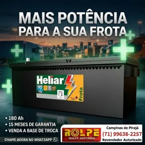 Bateria 180ah Marca Heliar \ A Base de Troca 