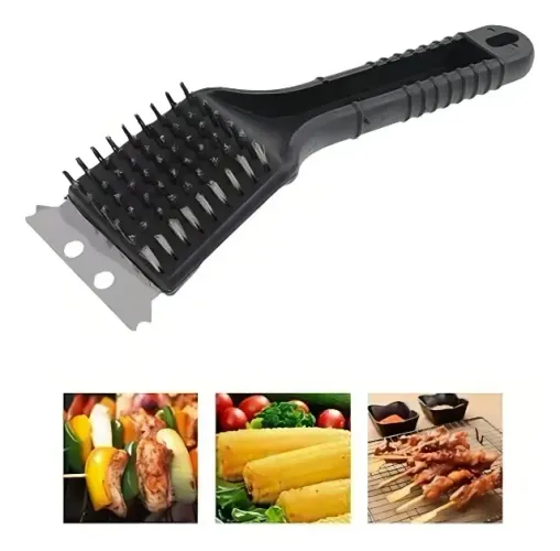 Escova com raspador para grelhas em geral