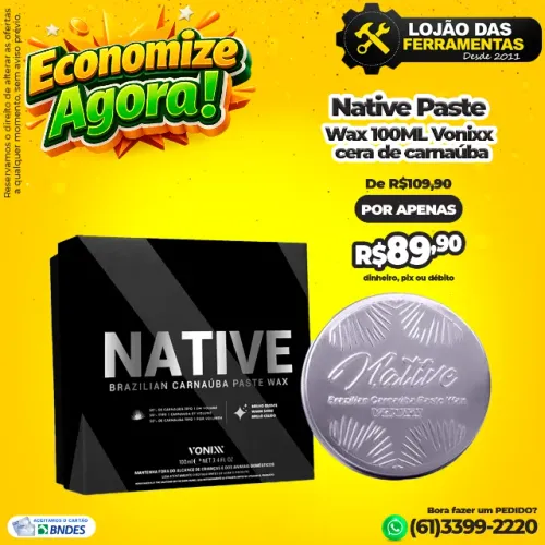 Native Paste Wax 100ML Vonixx Cera de Carnaúba