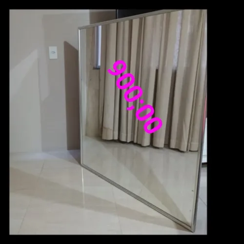 ESPELHO PROFISSIONAL GRANDE COM MOLDURA DE ALUMÍNIO - OPORTUNIDADE IMPERDÍVEL! SÓ R$ 900