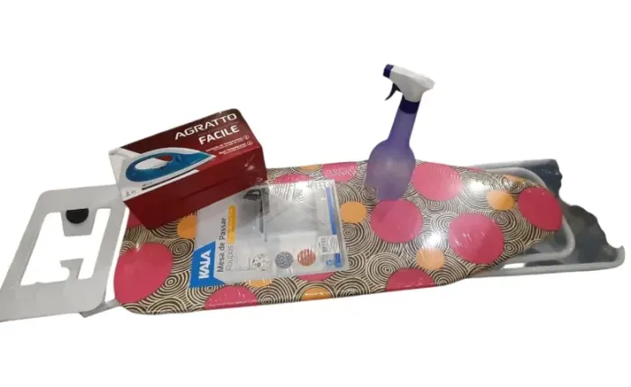 Kit Lavanderia Completo: Mesa de Passar + Ferro Agratto + Borrifador