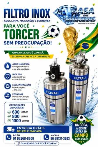 Filtro inox - residencial e comercial