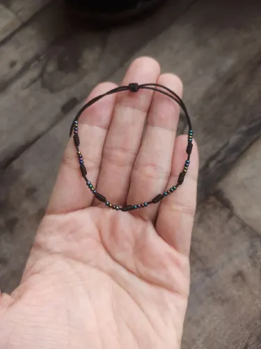Pulseira 7 nós com miçanguinhas
