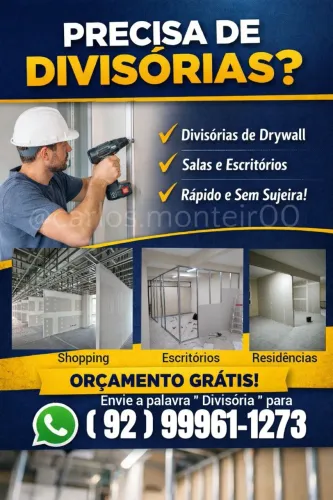 Divisórias em gesso acartonado