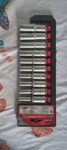 Jogo soquete longo estriado 