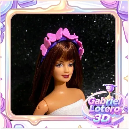 Coroa para a boneca Barbie Fada Fairytopia Mundo das Asas - impressão 3D