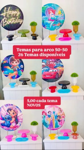 VENDE-SE TEMAS PARA ARCO 50×50 NOVOS