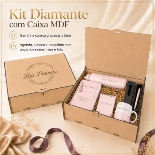Kit Diamante - Presente Perfeito com Caixa MDF