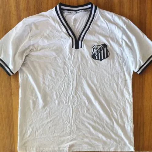 camisa licenciada santos retrô branca tamanho g retro mania