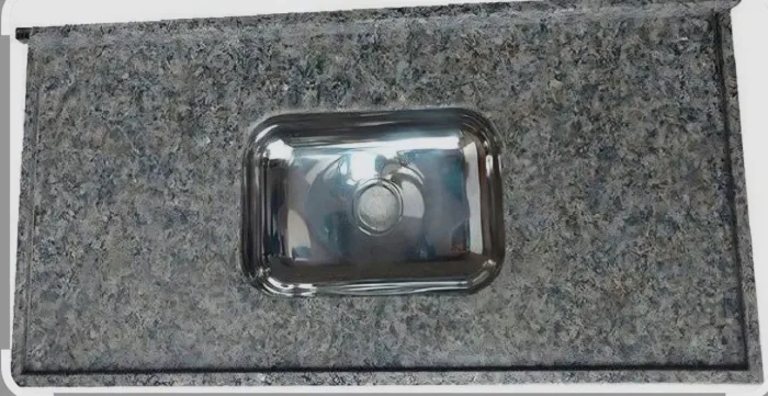 Pia com cuba de 122cm. Granito