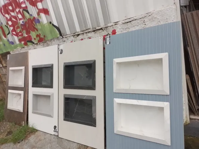 Nicho de porcelanato para banheiro 