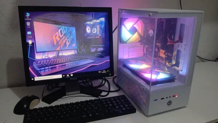 Computador Core i3 7° Geração 8g Gabinete Gamer 3Fans RGB + Monitor Windows11