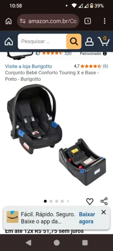 Bebe conforto marca Burigotto x base 