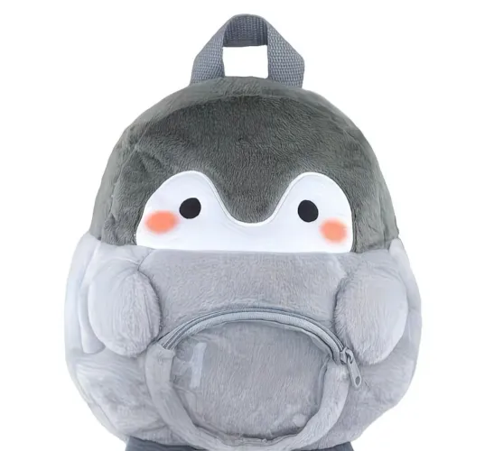 Mochila infantil pinguim + porta-moedas pinguim, novos