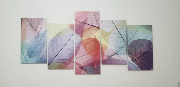 Quadros folhas coloridas