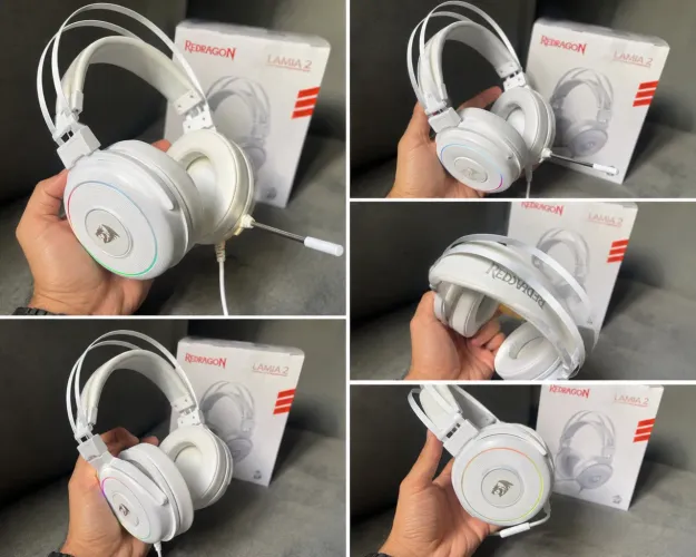 Redragon Headset Lamia 2 Lunar White RGB 7.1
