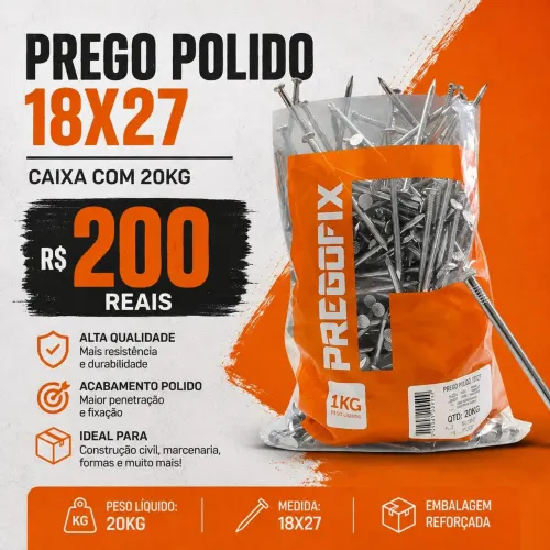 PREGO 18X27 (CAIXA C/20KG)