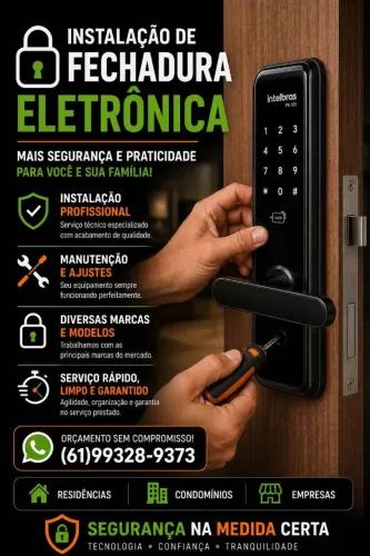 Instalação de fechadura eletrônica.