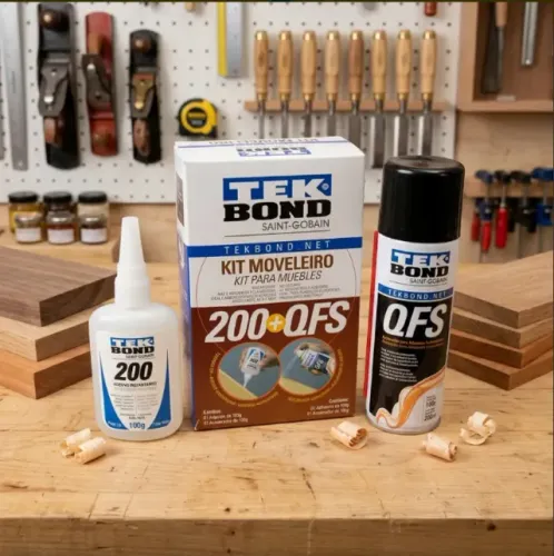 Kit Moveleiro Tekbond (Cola 200 100g + Acelerador QFS 200ml)