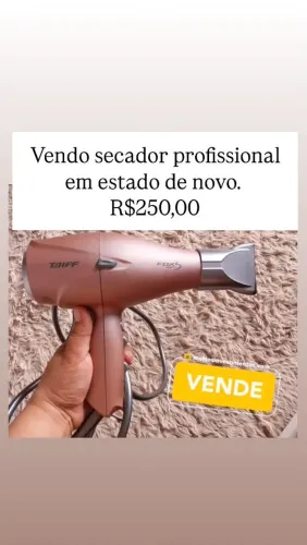 Vendo secador de cabelo profissional Taiff em estado de novo