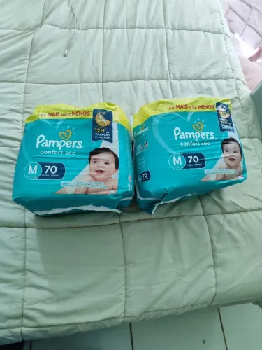 Fraldas Pampers M 70 Fraldas Confort Sec