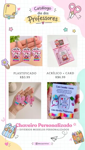 LEMBRANCINHA DIA DOS PROFESSORES - VARIOS MODELOS PERSONALIZADOS