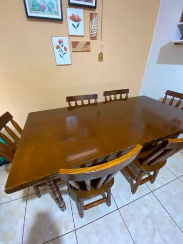 Mesa de jantar retangular 6 lugares