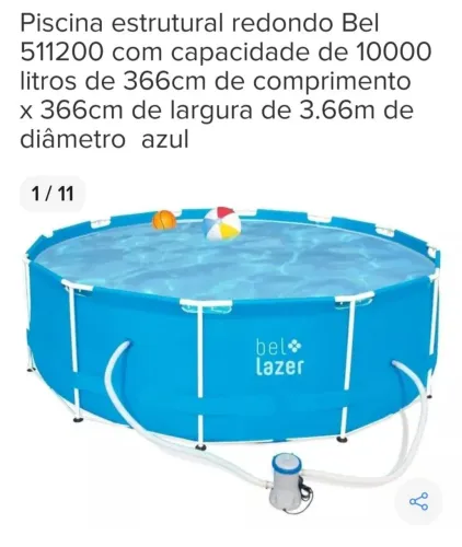 Piscina 10000 litros + acessório (tudo em perfeito estado)