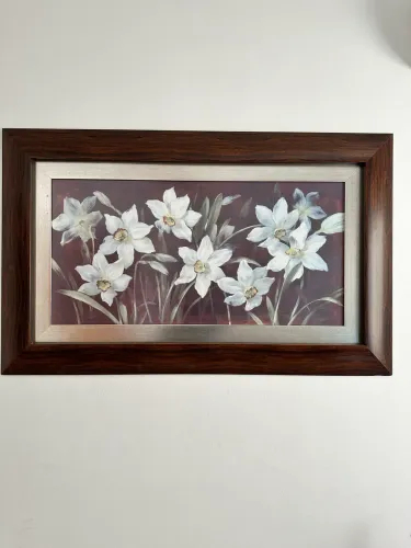 Conjunto de quadros flores (dois quadros)