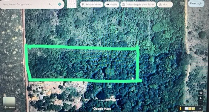 Sítio medindo 50m de frente por 200m de fundo. Já com geoferenciento realizado.