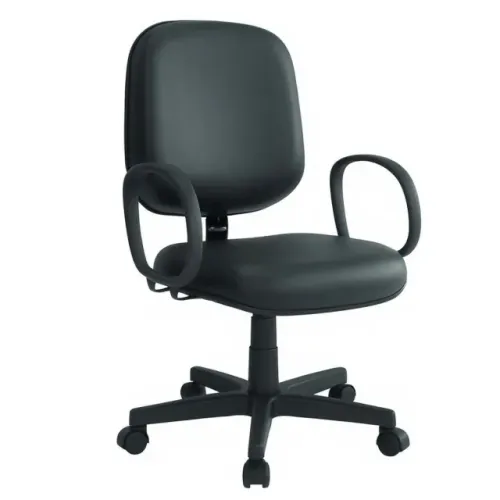 Cadeira Diretor Giratória Corino Preto Com Braços Design Moderno Premium - 30201