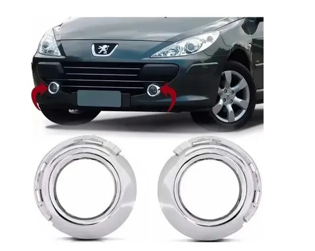 Par Aro Moldura Cromado Milha Peugeot 307 2007 a 2012