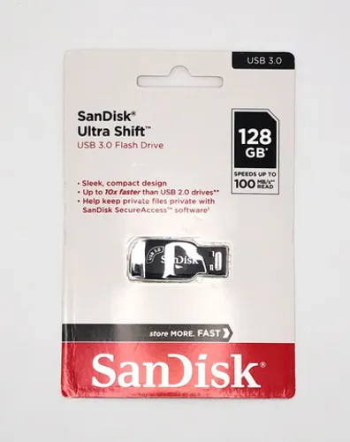 Pen Drive 128gb Cruzer Blade Ultra Shift Usb 3.0 Sandisk Novo e Original na Embalagem