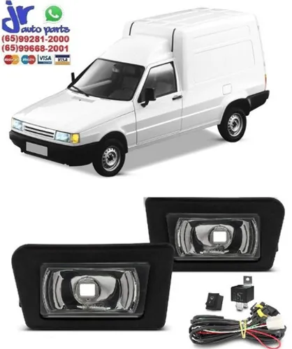 Kit Farol Milha Fiorino 1985 Até 2010 Auxiliar Neblina