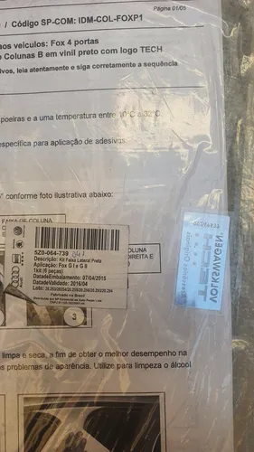Gol voyage Fox spacefox kit adesivos coluna vw tech novos originais