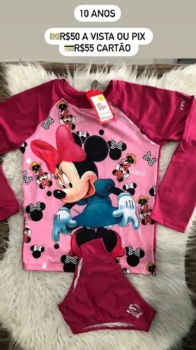 Biquini infantil blusa UV