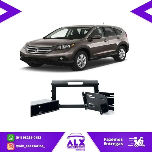 Moldura Honda Cr-v 2012 à 2019 Painel 1din 2din Rádio Cd