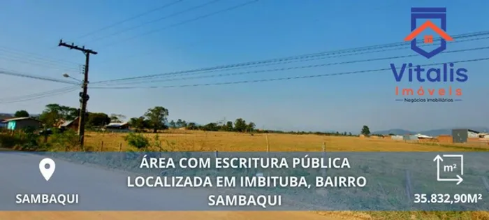 Área de 3,5 hectare com escritura pública em Imbituba, no bairro Sambaqui
