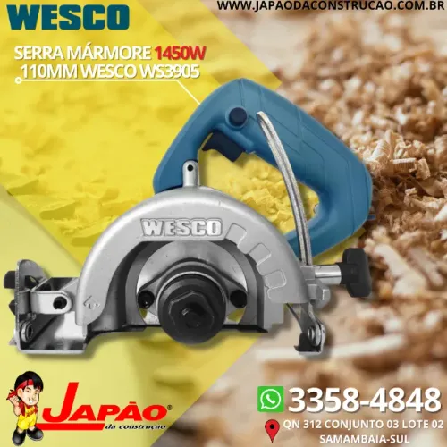 Serra Mármore 1450W 110mm Wesco WS 3905 Garantia de 1 Ano