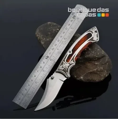 faca Canivete Tatico Aço Inox caça pesca Super Luxo Coleção SLK-D60