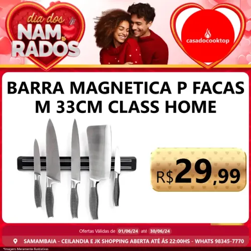 Barra magnetica p/ facas m 33cm class home