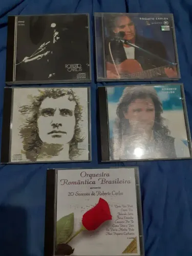4 CDs Roberto Carlos - Sucessos e Acústico + Orquestra Romântica Brasileira