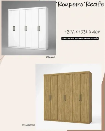 PROMOÇÃO ROUPEIRO RECIFE 729,90 COM ENTREGA GRÁTIS SÓ MANDA O ENDEREÇO 
