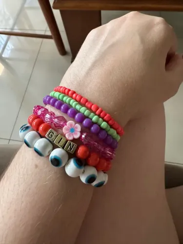 Pulseiras coloridas para o verão - 6 peças