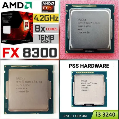 Processadores Intel I3-3240/I3-3220/FX 8300/A10-6800k/G3220/Xeon E5620 Slbv4 e outros