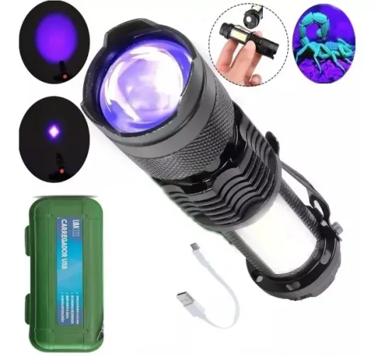 Lanterna Led Uv (Luz negra e Branca)