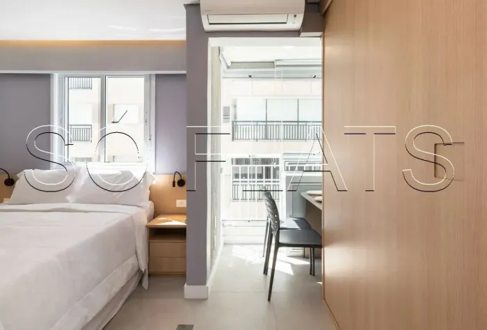 Flat estilo studio no You link Paulista disponível para locação próximo da Avenida da Libe