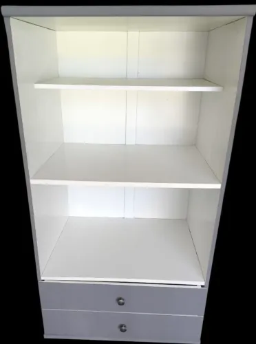 ARMÁRIO/GABINETE COM PRATELEIRAS, RODINHAS E 2 GAVETAS!!!